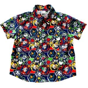Paw Patrol printed boys button short sleeve shirt